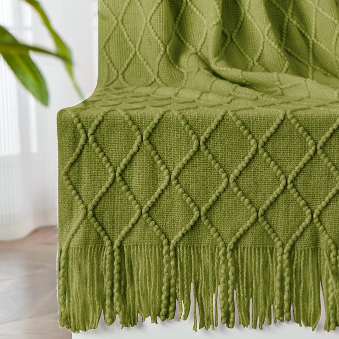 inhand Knitted Throw Blanket for Couch and Bed, Soft Living Room Home Decor by inhand