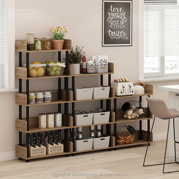 Furinno TURN-N-TUBE Display Shelf, 3-Tier Storage Shelves - Image 2