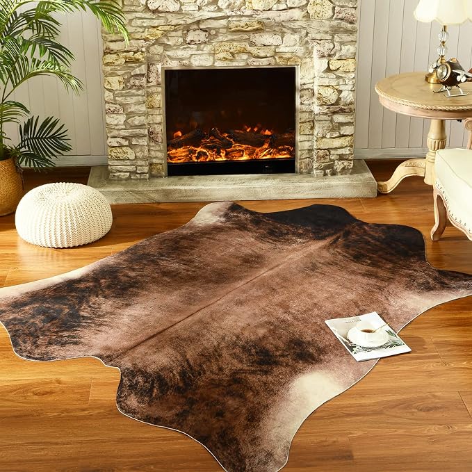 Easycozy Faux Cowhide Large Cow Print Rug - Image 4