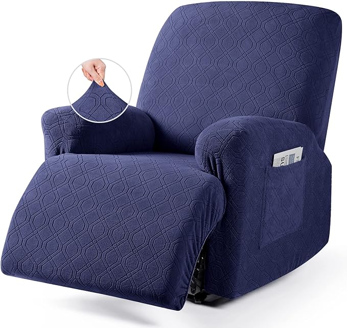 VANSOFY Oversized Recliner Chair Cover, 4-Pieces Stretch Recliner Covers by VANSOFYFURNITURECOVERS