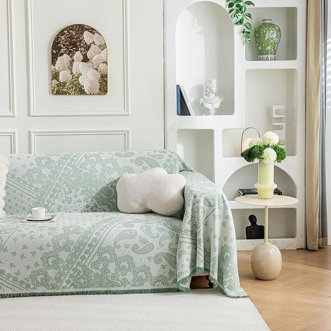 ROOMLIFE Green Couch Covers for Sofa, Sofa Covers Washable Non Slip Furniture - Image 8