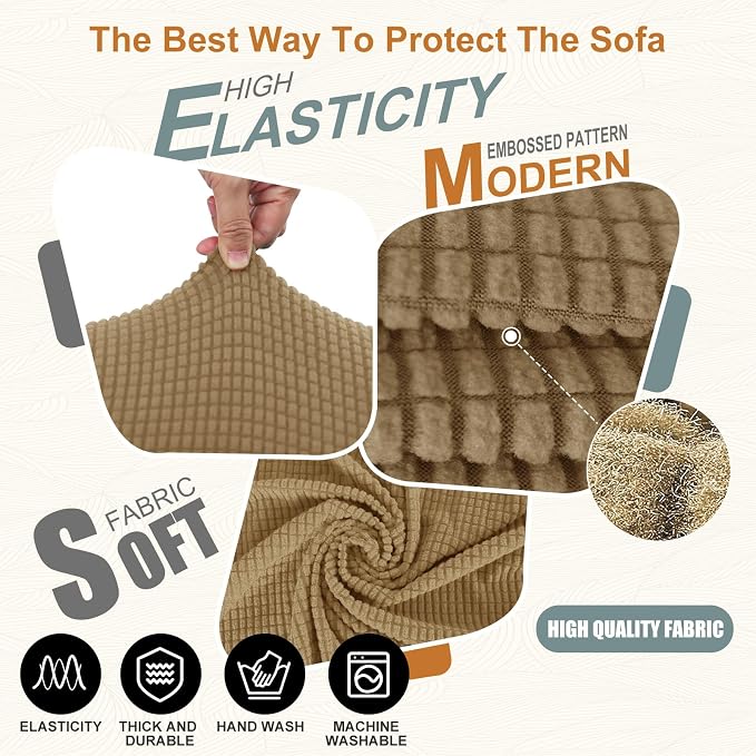 Stretch Couch Cover Washable Sofa Slipcover Furniture Protector - Image 6
