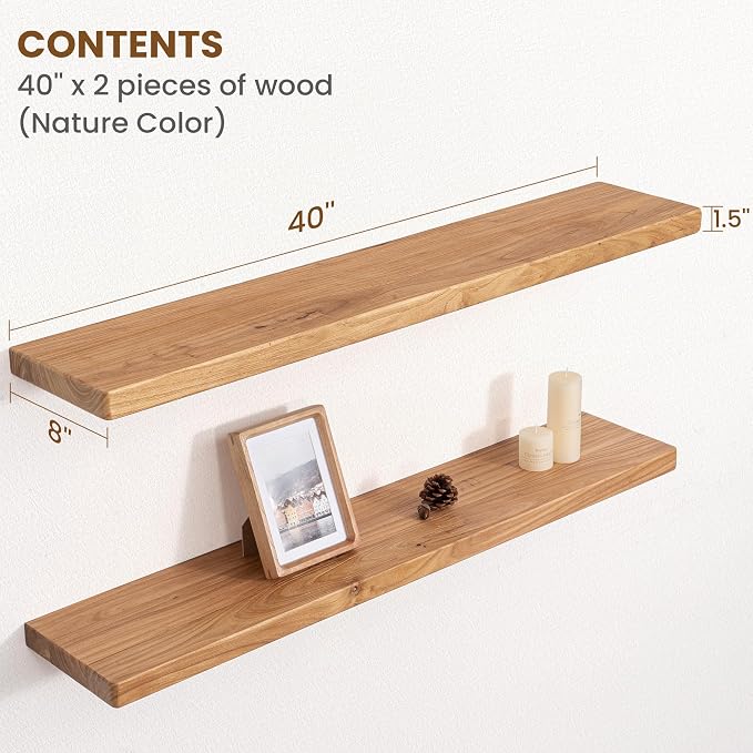 Floating Shelves for Wall, Round Edge Wall Shelves - Image 2