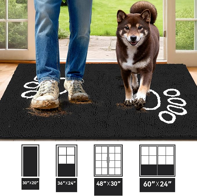 Bcoimo Super Absorbent Dog Door Mat, Pet Rugs - Image 2
