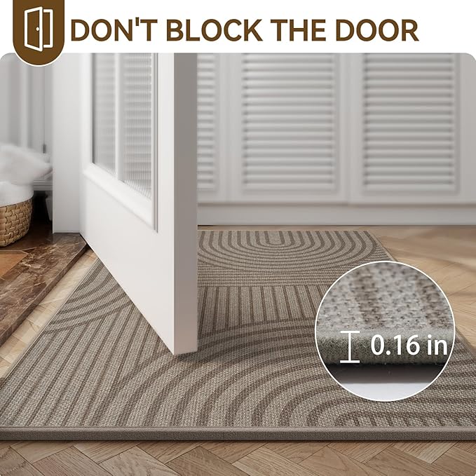 Front Door Mat 36'x59'', Absorbent Dirt Resist Washable Non Slip Low-Profile - Image 7