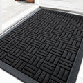 OLANLY Front Door Mat Outside Entrance 33x21, Heavy Duty Sturdy Natural Rubber by OLANLY