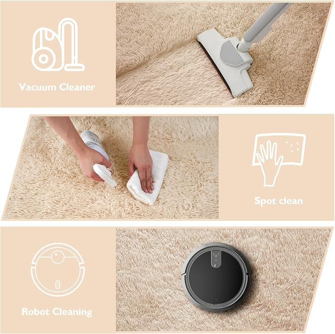 6x9 Fluffy Area Rug for Living Room, Shag Area Rugs for Bedroom, Soft Fuzzy Rug - Image 4