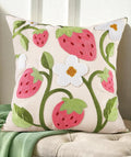 Embroidered Throw Pillow Cover 18x18 Inch by Kokaaee
