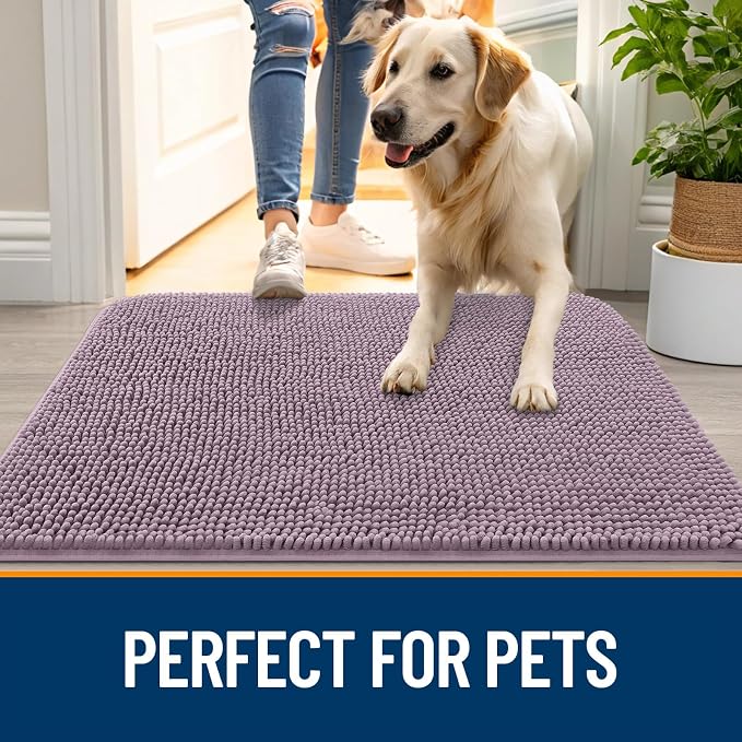 OLANLY Dog Door Mat for Muddy Paws 54x32, Absorbs Moisture and Dirt, Absorbent - Image 6