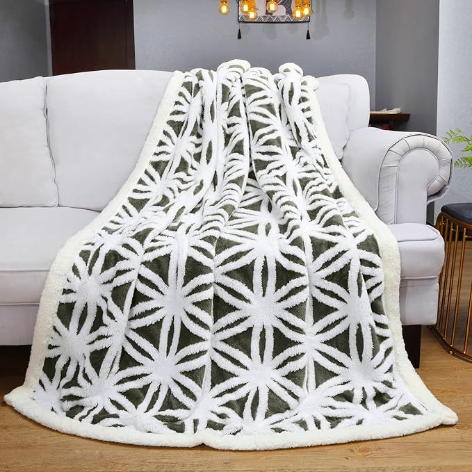 LOMAO Sherpa Fleece Blanket Fuzzy Soft Throw Blanket Dual Sided Blanket - Image 5