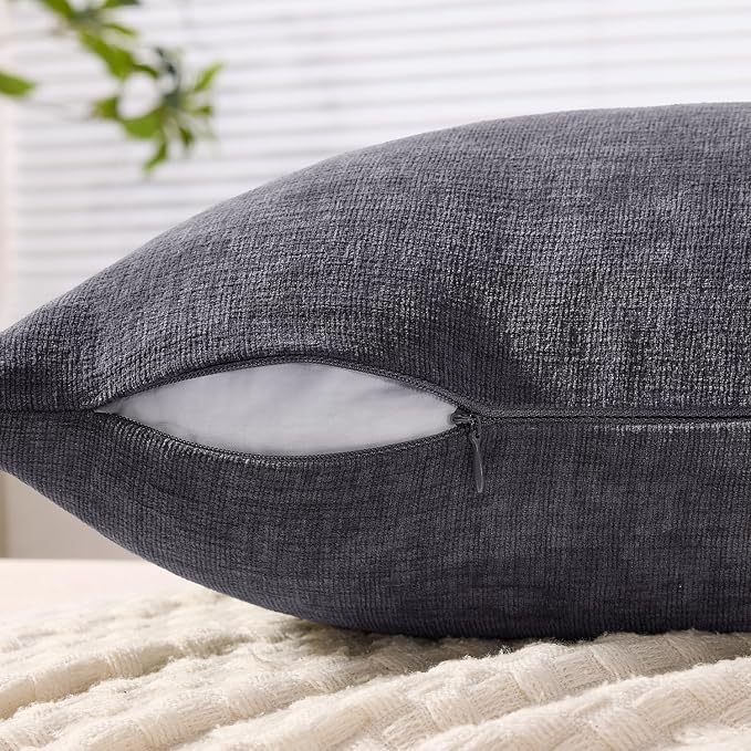 MIULEE Grey Couch Pillow Covers 20x20 Inch - Image 5