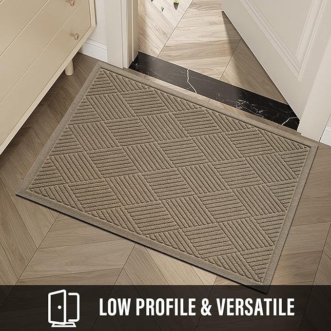HIYARD Sturdy Front Door Mat, Absorbent Muddy Dirt Resist Welcome Door Mats - Image 6