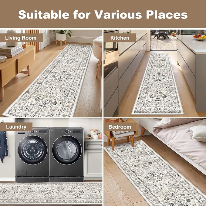 LOKHOM Washable Runner Rug, 2x8 Non-Slip Vintage Hallway Runner Rug - Image 8