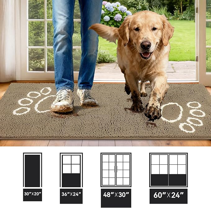 Bcoimo Super Absorbent Dog Door Mat, Pet Rugs - Image 2