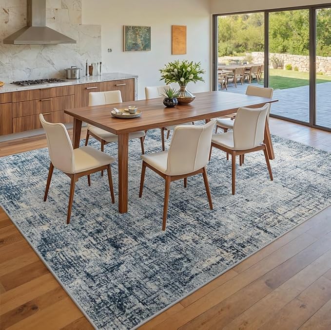 10x14 Area Rugs for Living Room Washable Rug: Anti-Skid Abstract Modern Living - Image 8