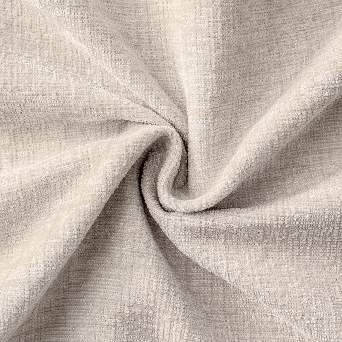 MIULEE Pack of 2 Couch Throw Pillow Covers 16x16 Inch Soft Light Brown Chenille - Image 2