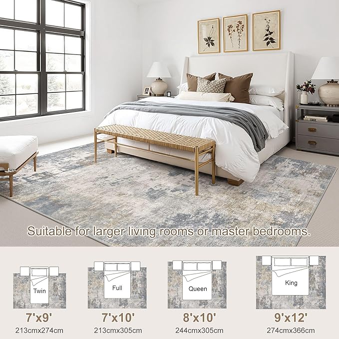 UERMEI 8x10 Area Rug Living Room Rugs - Image 2