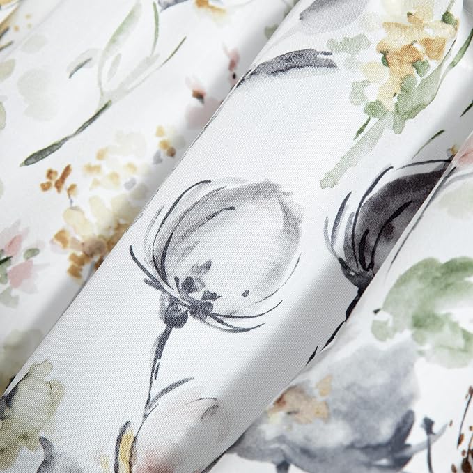 Leeva Valances Curtains for Dining Room, Tie Up Classical Lotus Pattern Elegant - Image 7