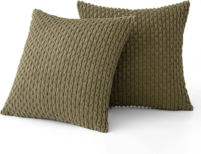 MIULEE Pack of 2 Decorative Throw Pillow Covers 16x16 Inch Soft Boho Striped - Image 6