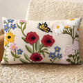 Embroidered Lumbar Pillow Cover 20x12 Inch by Kokaaee