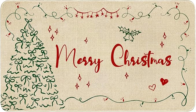 Merry Christmas Door Mat Outdoor by Xsinufn