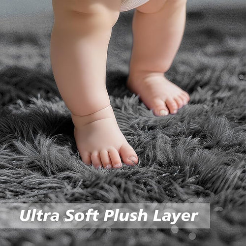 2x3 Fluffy Area Rugs for Bedroom Living Room, Small Soft Shag Fuzzy Rug - Image 2