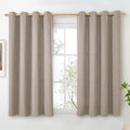 BGment Short Taupe Linen Curtains 45 Inch Length 2 Panels by BGment