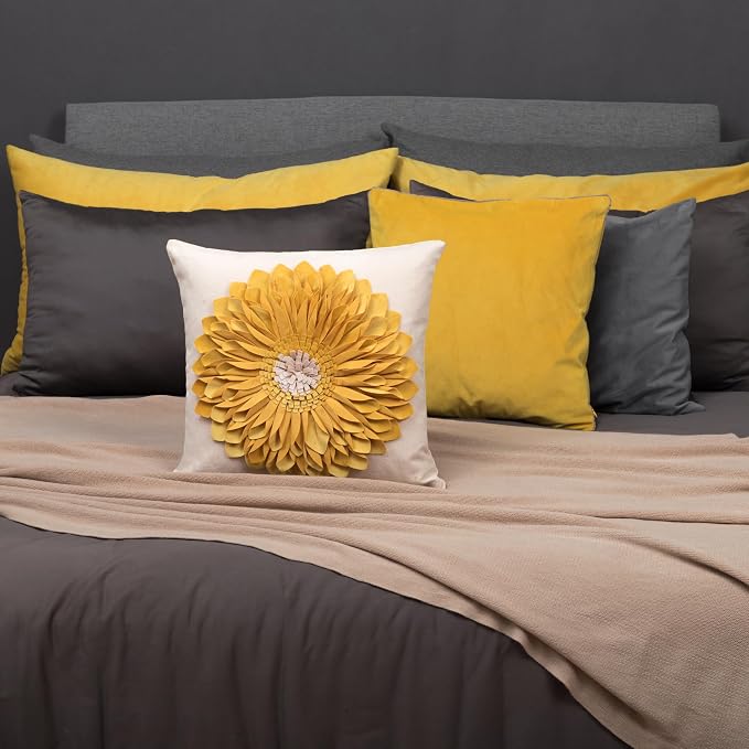 OiseauVoler 3D Sunflowers Handmade Throw Pillow Covers Decorative Pillowcases - Image 9