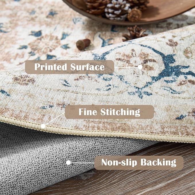 jinchan Round Rug 8ft Area Rug - Image 4