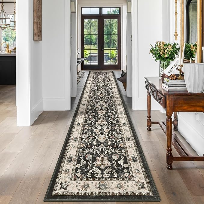 LOKHOM Washable Runner Rug, 2x10 Non-Slip Vintage Farmhouse Hallway Runner Rug - Image 3