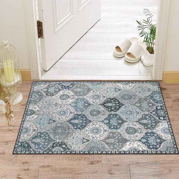 Lahome Moroccan Trellis Front Door Mat Indoor Entrance, 2x3 Rugs - Image 6