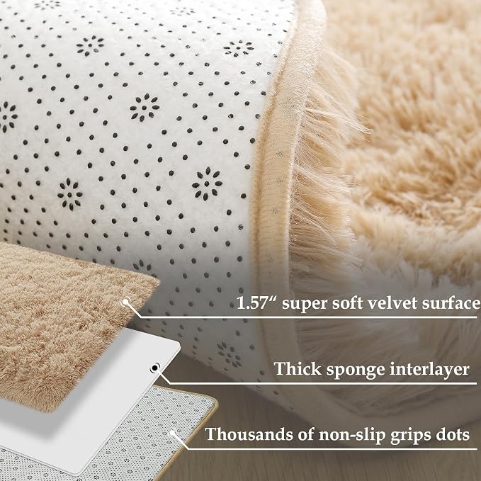 Merelax Modern Soft Fluffy Small Shaggy Rug - Image 5