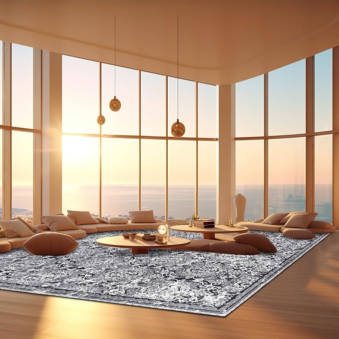 Vaukki Living Room Rug, Vintage Shaggy Soft Laundry Rug, Non Slip Kitchen Area - Image 7