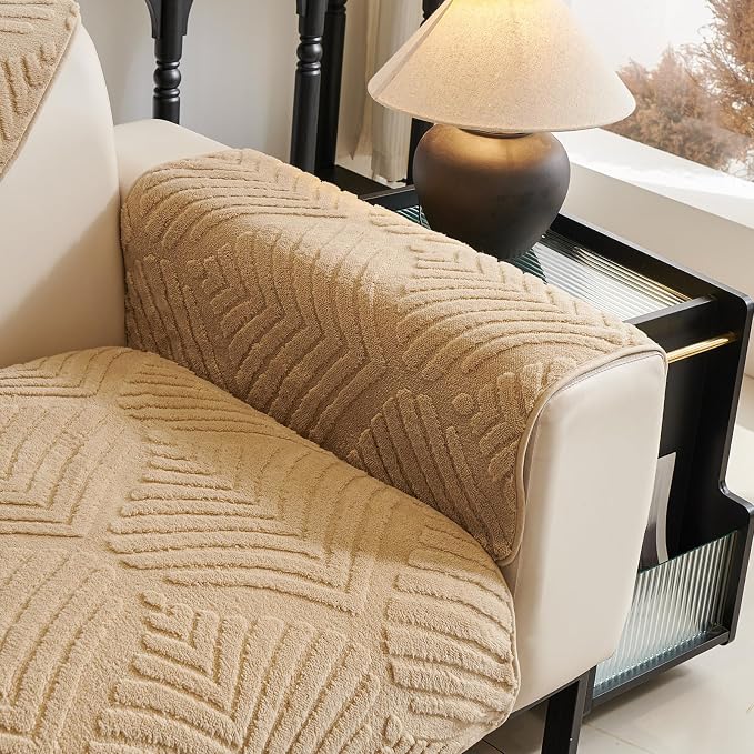 Sectional Couch Cover, Non-Slip Sofa Cover Plush Warm, Funny Fuzzy Pet Couch by PJLZJFBY