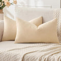 MIULEE Beige Couch Pillow Covers 12x20 Inch by MIULEE