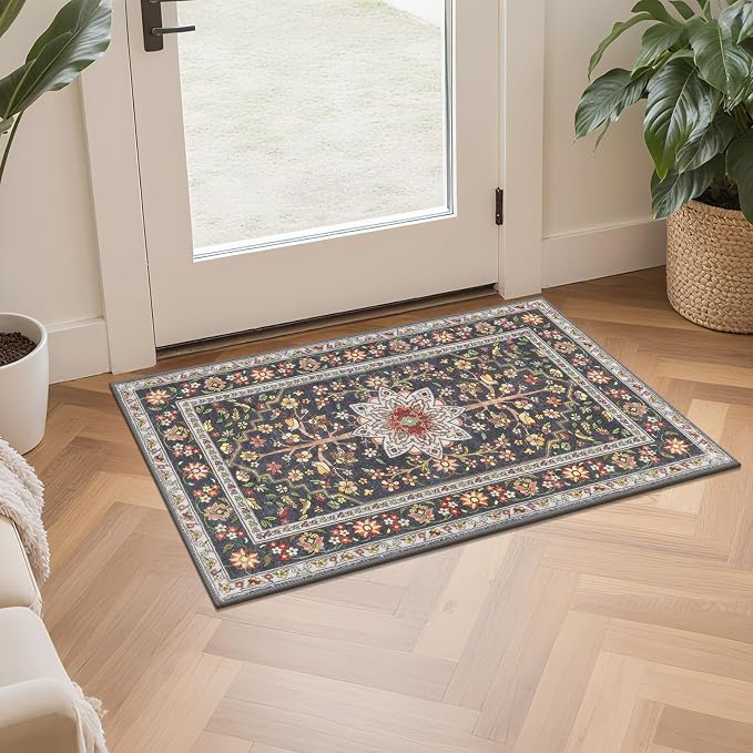 HEBE Boho Kitchen Rugs Sets of 3 Non Slip Washable Farmhouse Kitchen Rugs and - Image 9