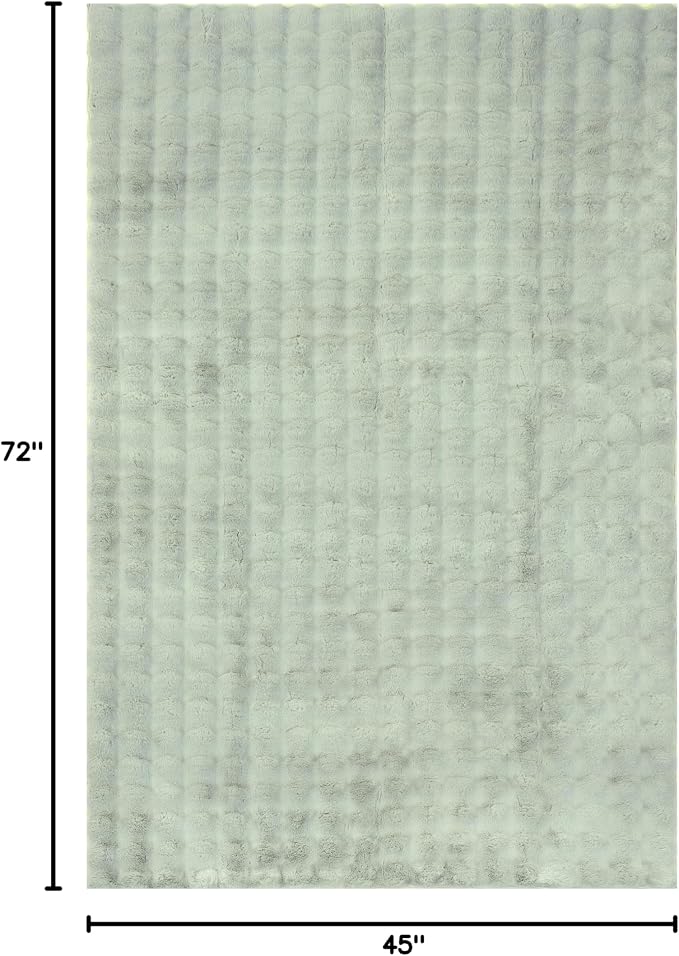 Nuloom Jeni Green, Solid Faux Rabbit, Fluffy and Cozy, High Traffic, Stain - Image 2