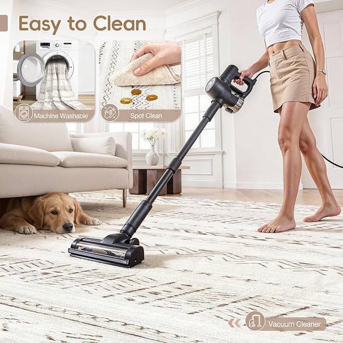 cotiled 9x12 Area Rug Living Room: Washable Boho Rugs - Image 3