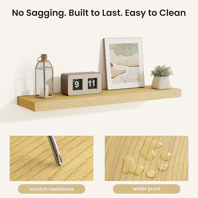 Fun Memories Rustic Wood Floating Shelves - Image 4