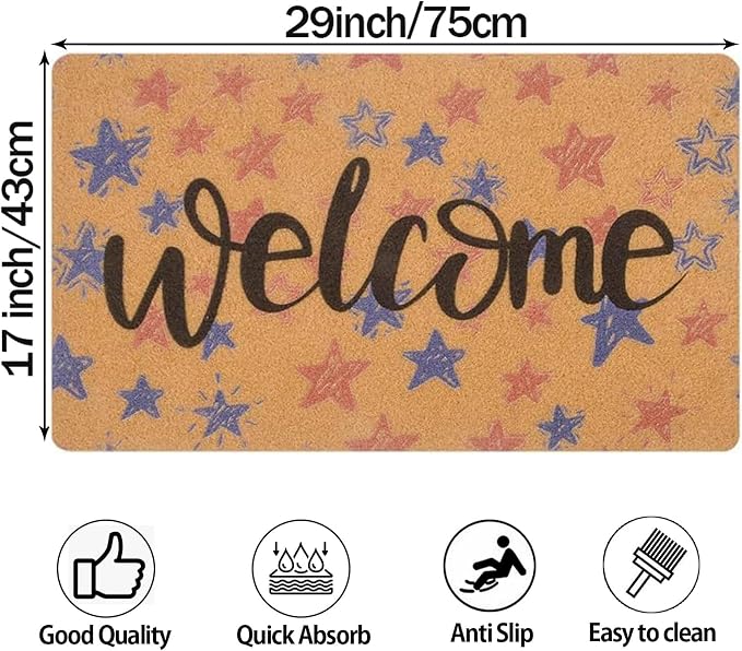 FGSS Patriotic 4th July Welcome-Doormat Outdoor-Entrance - Image 3