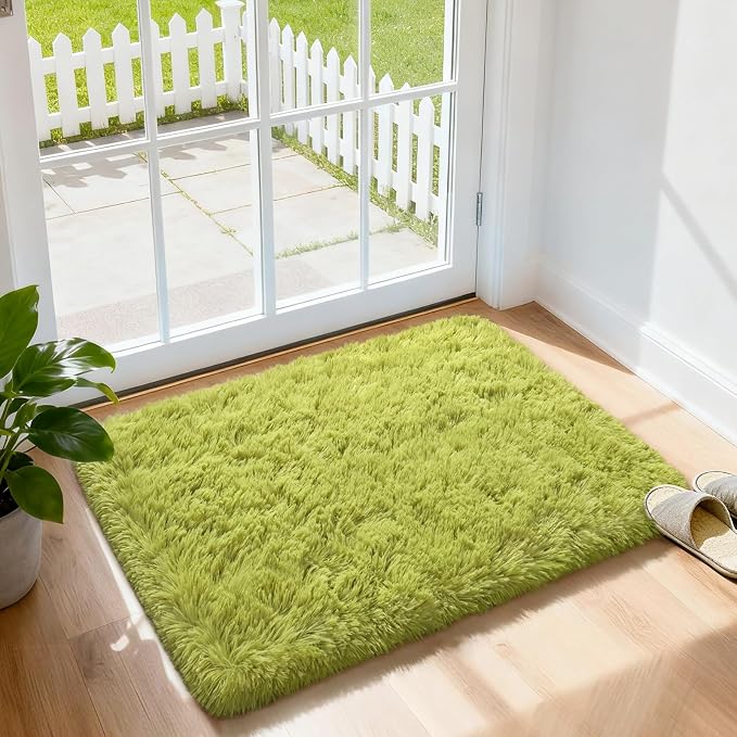 Merelax Fluffy Shaggy Small Area Rug, Mini Fuzzy Plush Throw Rug, Soft Non-Slip - Image 7