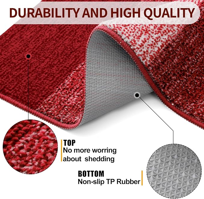 Kitinjoy Indoor Outdoor Door Mat, 71x47 Non-Slip Absorbent Dirt Trapper - Image 3