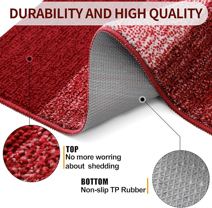 Kitinjoy Indoor Outdoor Door Mat, 40x32 Non-Slip Absorbent Dirt Trapper - Image 3