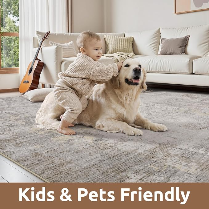 3 x 5 Rug Small Non Slip Area Rug Ultra Soft Machine Washable Low Pile Modern - Image 5