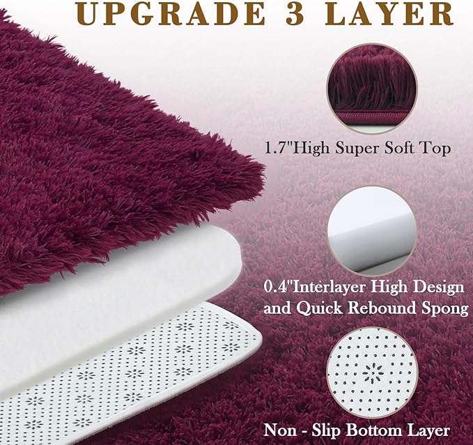 Rugs for Living Room 6x9, Alfombras para Salas Shag Large Plush Soft Area Rug - Image 5