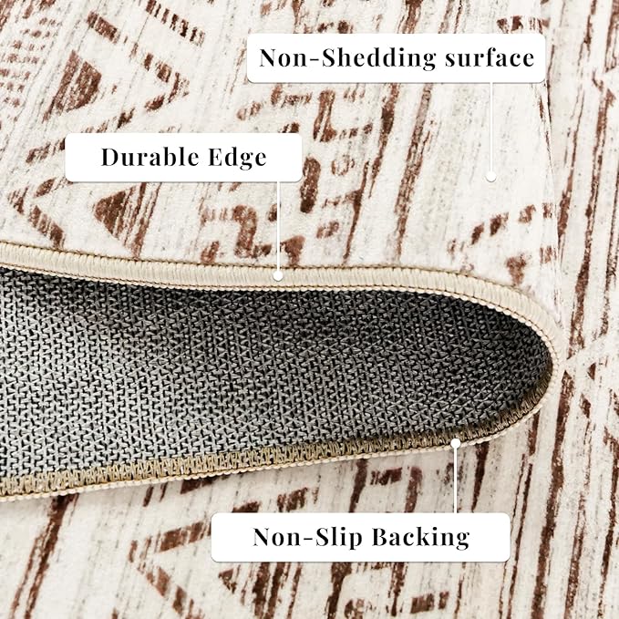 4x12 Washable Hallway Runner Rug：Moroccan Non-Slip Wide Runners - Image 6
