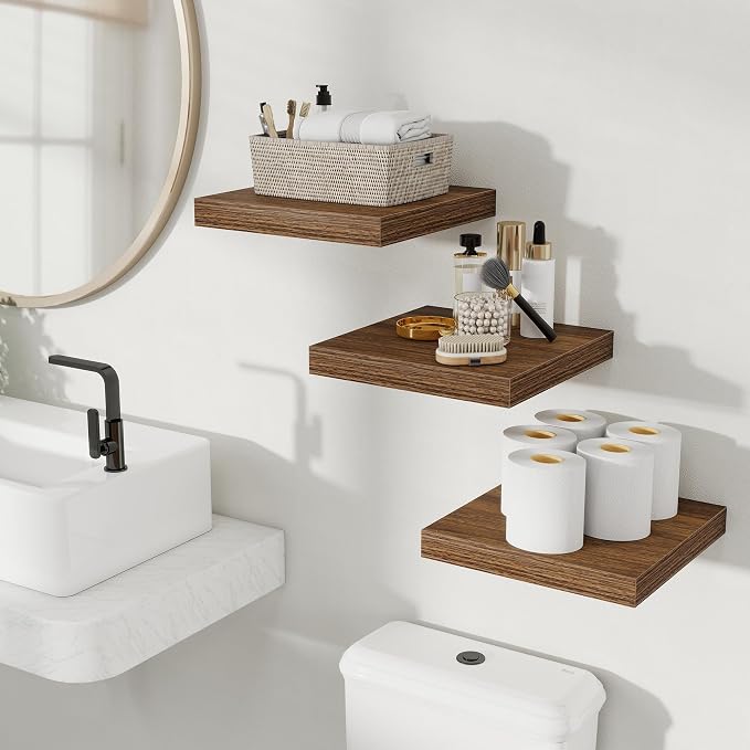 Fun Memories Rustic Wood Floating Shelves - Image 2