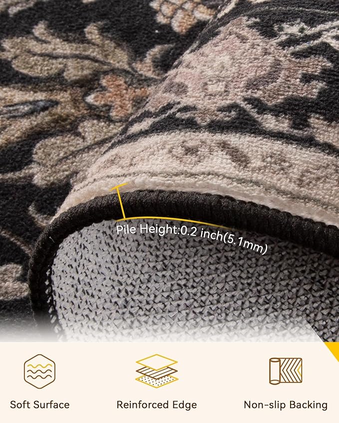 Area Rugs 3'x10' Runner Rug Non Slip Washable - Image 2