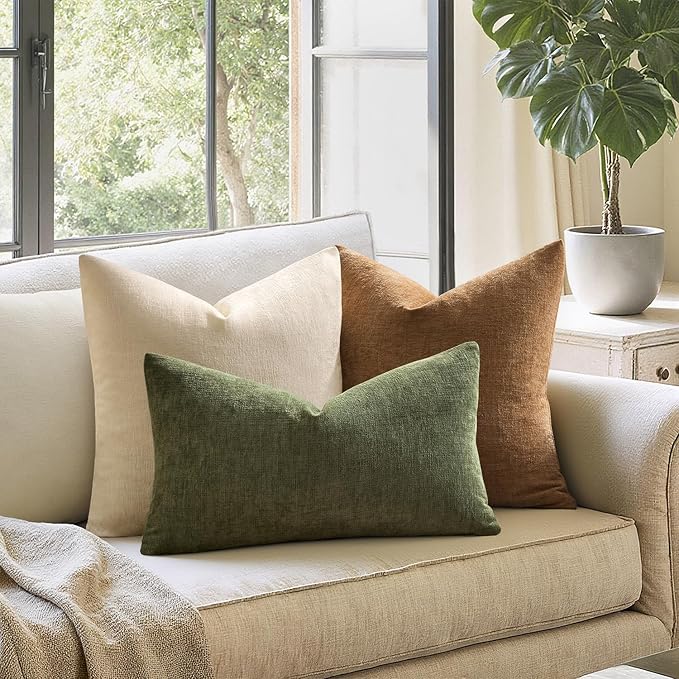 MIULEE Olive Green Couch Pillow Covers 12x20 Inch - Image 7