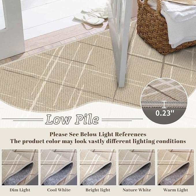 3x5 Area Rug Washable Entryway Rug Non Slip Modern Tear and Stain Resistance No - Image 7